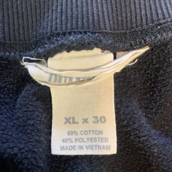 Duluth‎ Trading Sweatpants Mens XLx30 Black Fleece Spellout Joggers Zipper - Picture 6 of 9